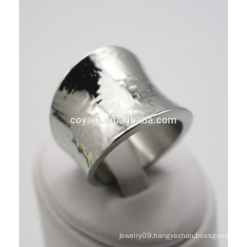 Trendy Punk Hammered Stainless Steel Men Ring